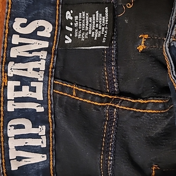 Dark Blue Distressed Women Jeans VIP - Picture 7 of 7